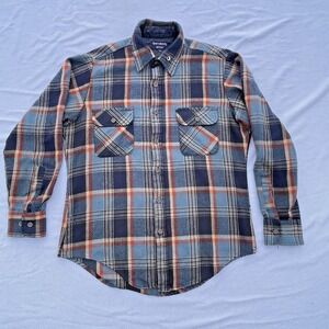 Vintage Big Yank Buffalo Plaid Mens M Acrylic Flannel Shirt Sport Abouts Korea